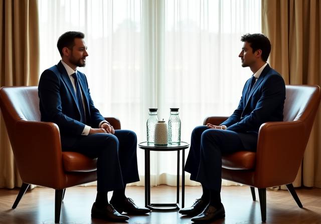 Un'intervista condotta in un ambiente professionale e calmo